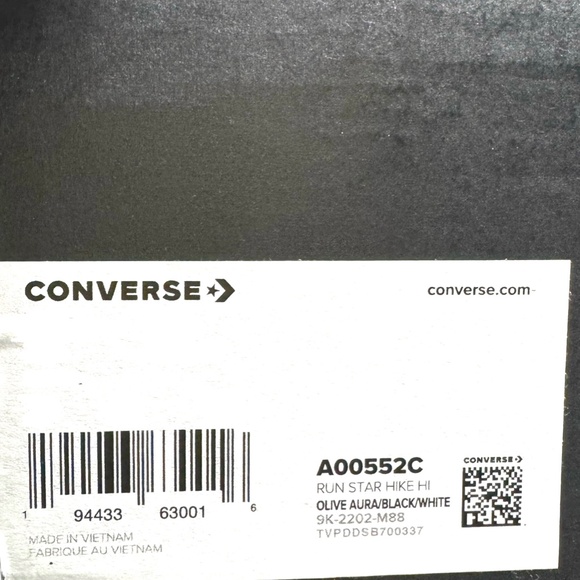 Converse Run Star Hike Platform Women's Size Skate Shoes Canvas Olive A00552C - Picture 9 of 9